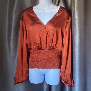 NWOT Leyden Rust Colored Women’s Blouse